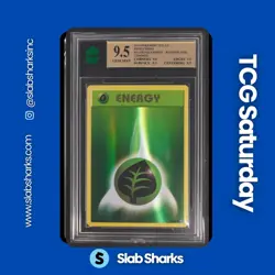 2016 POKEMON XY EVOLUTIONS #91/108 GRASS ENERGY REVERSE HOLO MNT 9.5 - Image 1