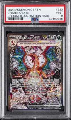 2023 POKEMON OBF EN-OBSIDIAN FLAMES SPECIAL ILLUSTRATION RARE CHARIZARD EX PSA 9 - Image 1