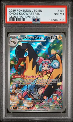 2025 POKEMON JTG EN-JOURNEY TOGETHER ILLUSTRATION RARE IONO'S KILOWATTREL PSA 8 - Image 1
