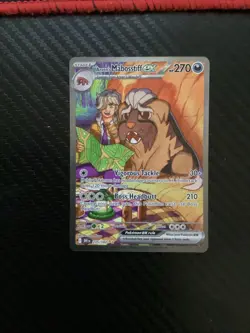 Pokemon TCG Arven's Mabosstiff EX #235/182 Sv10: Destined Rivals SAR NM - Image 1