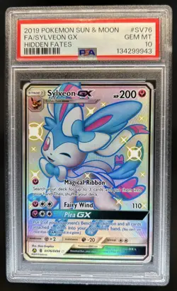 2019 Pokemon SM Hidden Fates Sylveon GX Shiny Vault #SV76/SV94 PSA 10 - Image 1