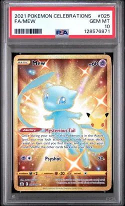 2021 Pokemon Celebrations Mew #025 FA PSA 10 GEM MINT - Image 1