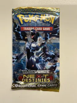 Pokemon TCG Next Destinies Black White Sealed Booster Pack Zekrom Artwork - Image 3