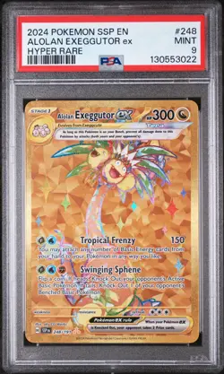 2024 POKEMON SSP EN-SURGING SPARKS HYPER RARE #248 ALOLAN EXEGGUTOR EX PSA 9 - Image 1
