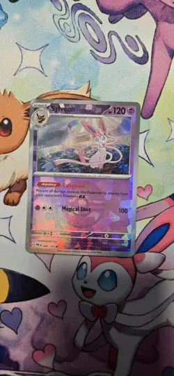 Sylveon 40/131 Reverse Holo Pokeball Pokemon Prismatic Evolutions NM/M - Image 1