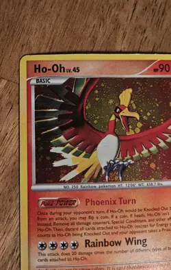 Pokemon Ho-Oh Secret Wonders Holo Rare Reverse Holo 10/132 2007 90 HP Card - Image 3