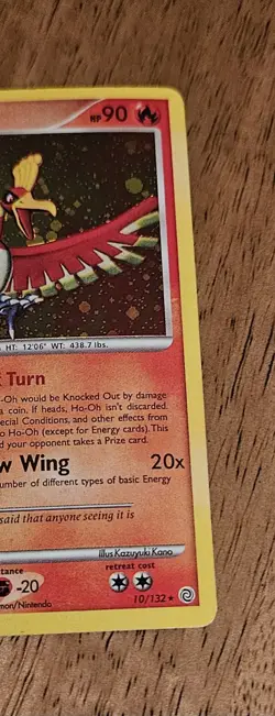 Pokemon Ho-Oh Secret Wonders Holo Rare Reverse Holo 10/132 2007 90 HP Card - Image 5