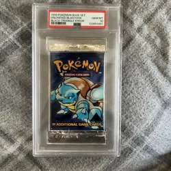 Super Rare PSA 10 Pokemon Black Triangle Error Base Set Booster Pack! - Image 1