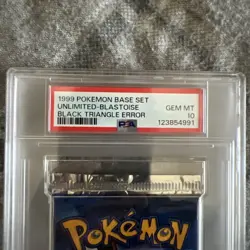 Super Rare PSA 10 Pokemon Black Triangle Error Base Set Booster Pack! - Image 2