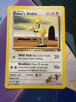 Pokemon TCG Blaine's Doduo Gym Challenge 61/132 NM Condition - Image 1