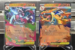 Pokemon TCG - Mega Charizard X 029 & Mega Charizard Y 030 Black Star Promos - Image 1