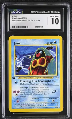 CGC GEM MINT 10 Pokemon Jynx 31/64 2001 Neo Revelation 1st Edition - Image 1