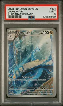 2023 POKEMON MEW EN-151 ILLUSTRATION RARE #181 DRAGONAIR PSA 9 - Image 1