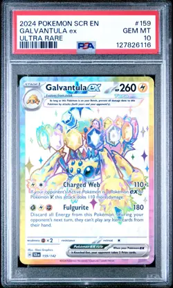 2024 POKEMON SCR EN-STELLAR CROWN ULTRA RARE #159 GALVANTULA EX PSA 10 - Image 1