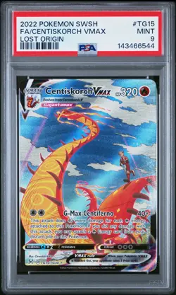 2022 POKEMON SWORD & SHIELD LOST ORIGIN #TG15 FULL ART/CENTISKORCH VMAX PSA 9 - Image 1
