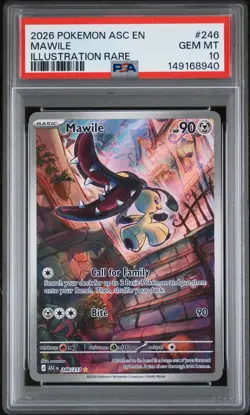 2026 POKEMON ASC EN-ASCENDED HEROES ILLUSTRATION RARE #246 MAWILE PSA 10 - Image 1