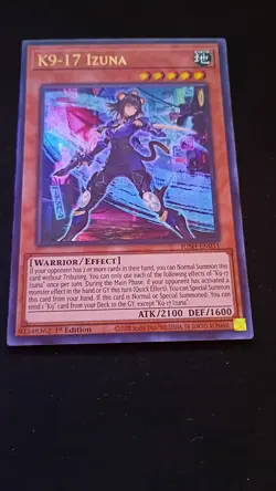 Yu-Gi-Oh K9-17 Izuna JUSH-EN031 Justice Hunters 1st Edition NM - Image 1