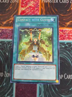 Yu-Gi-Oh! Contact with Gusto HA05-EN056 Secret Rare 1st Edition Near Mint - Image 1