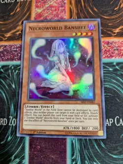 Yu-Gi-Oh! Necroworld Banshee SR07-EN002 Super Rare 1st Edition Near Mint - Image 1