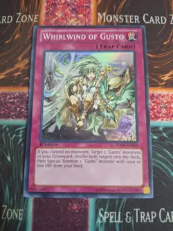 Yu-Gi-Oh! TCG Whirlwind of Gusto HA06-EN060 Super Rare 1st Edition Near Mint - Image 1