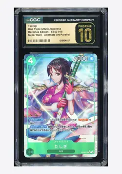 One Piece CGC 10 PRISTINE Tashigi SR Alternate Art 2025 EB03-018 EB03 Japanese - Image 1