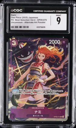 2025 ONE PIECE JPN PC: BEST SELECTION VOL. 4 ALTERNATE ART #OP09-070 NAMI CGC 9 - Image 1