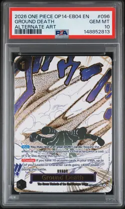 2026 ONE PIECE OP14-EB04-THE AZURE SEA'S SEVEN ALTERNATE ART GROUND DEATH PSA 10 - Image 1