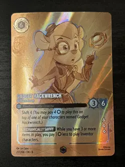 Gadget Hackwrench Enchanted 217/204 Azurite Sea Disney Lorcana Alternate Art Nm - Image 1