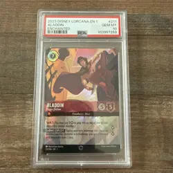 Disney Lorcana Aladdin Heroic Outlaw First Chapter #211 Enchanted PSA 10 - Image 1