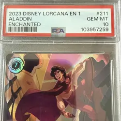 Disney Lorcana Aladdin Heroic Outlaw First Chapter #211 Enchanted PSA 10 - Image 2