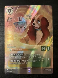 Lady- Decisive Dog - 205/204- ENCHANTED- Reign of Jafar Disney Lorcana Enchanted - Image 1
