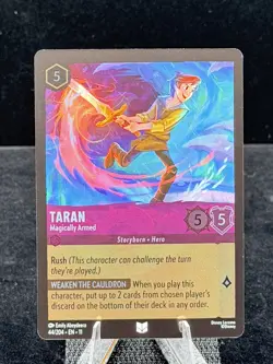 Disney Lorcana-Winterspell-Taran-Magically Armed-#44-Cold Foil-M/NM - Image 4