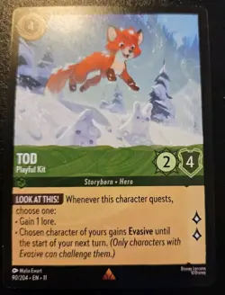 Tod - Playful Kit 90/204 Rare Winterspell Disney Lorcana TCG - Image 1
