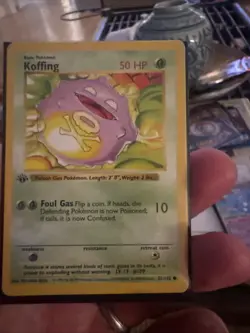 Pokemon Koffing Shadowless Base Set 1st Edition WOTC 1999 TCG Single Card 51/102 - Image 1