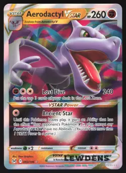 Aerodactyl VSTAR - 093/196 - Ultra Rare - SWSH Lost Origin - Pokemon Card - LP - Image 1