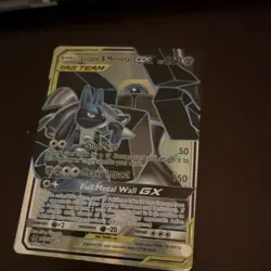 Lucario & Melmetal GX Ultra Rare TAG TEAM Holo Pokemon Card Sm-Unbroken Bonds - Image 1