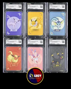 (6 Slabs) 2019 Pokemon Point Salad Eevee Edition Playing Cards CGC 10 Graded - Image 1