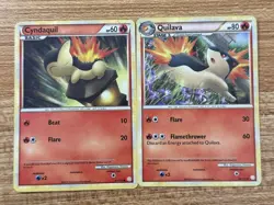 Pokemon TCG Cyndaquil + Quilava HeartGold & SoulSilver Card Lot 2010 - Image 1