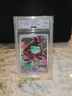 Pokemon TCG Bulbasaur IR 133/132 Mega Evolutions Stamped Promo Card AGS 9.5 - Image 1