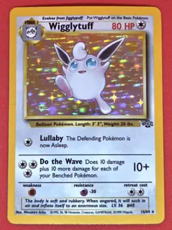 Pokemon TCG Wigglytuff Holo Rare Card Jungle Series 16/64 Near Mint Vintage - Image 1