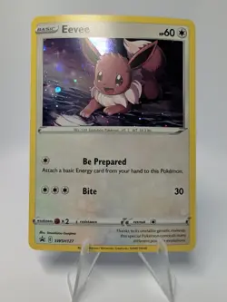 Eevee SWSH127 Black Star Promo Holo Pokemon Card - Image 1