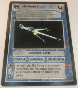 Star Wars CCG Blue Squadron 5 MP Decipher 2000 Card - Image 1