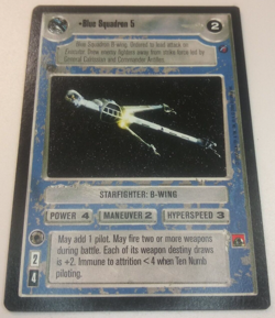 Star Wars CCG Blue Squadron 5 MP Decipher 2000 Card - Image 4