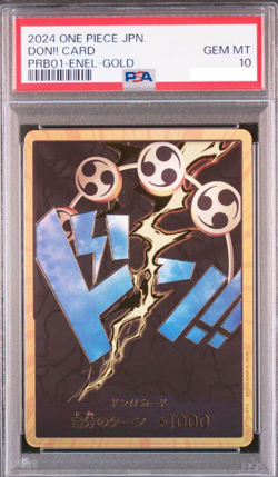 PSA 10 DON !! Card Enel Gold Japanese ONE PIECE Card THE BEST PRB01 GEM MINT - Image 1