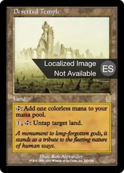 Deserted Temple PL Odyssey MTG Magic the Gathering Land Spanish Card - Image 1