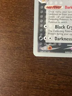 Umbreon ex 112/115 Jimmy Ballard World Championships 2006 Unseen Pokemon Card - Image 4