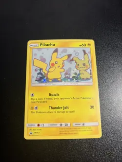 Pokemon 2019 Pikachu SM162 Sun & Moon Black Star Promo Holo Card MP - Image 1