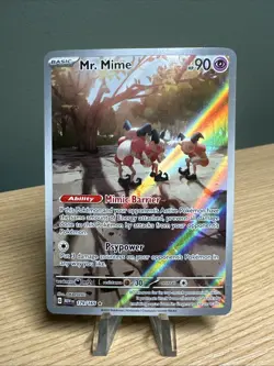 Pokemon TCG Mr. Mime 179/165 Scarlet & Violet Holo Card Illustration NM - Image 1