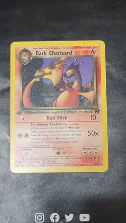 Pokemon Dark Charizard 21/82 Team Rocket Non-Holo Rare card LP-/MP+ 1st EDITION - Image 1