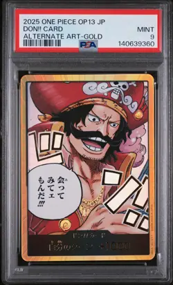 2025 ONE PIECE JAPANESE CARRYING ON HIS WILL ALTERNATE ART-GOLD DON!! CARD PSA 9 - Image 1